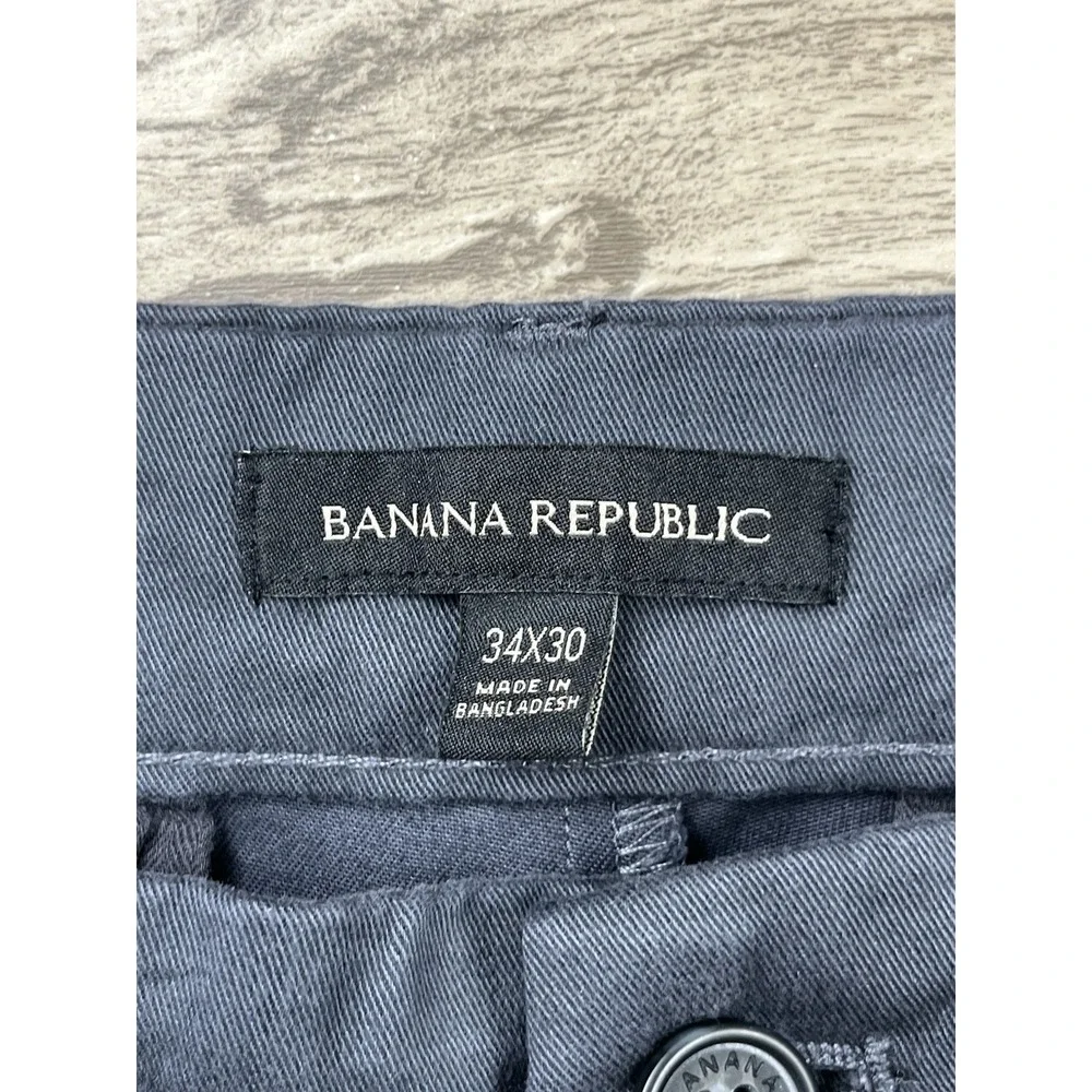 Banana Republic Men's 34X30 Dark Grey Mason Chino Pants